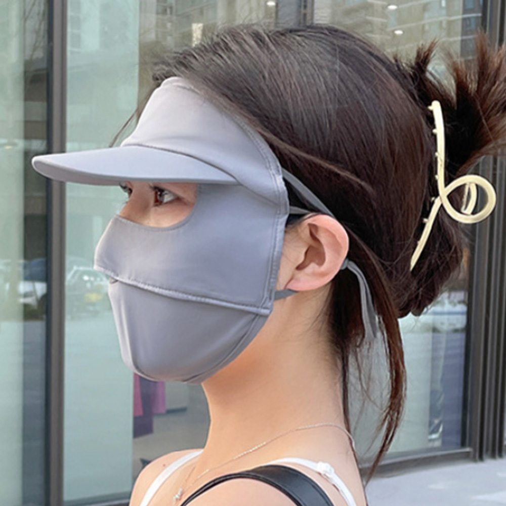 골프 마스크캡 햇빛가리개 얼굴 페이스 커버 기미 차단 통풍 자외선 쿨원단 썬캡 - 상세 이미지 3