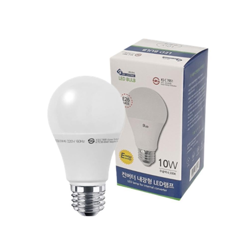 10W 형광등색 전구 6500K 백열전구 모양 LED 주광색 E26 26mm 소켓