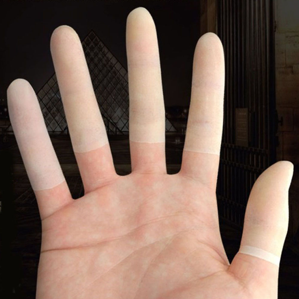 손가락 실리콘 골무 100p 사무용 엄지 손 보호 위생 장갑 라텍스 핑거코트 고무 제품 이미지