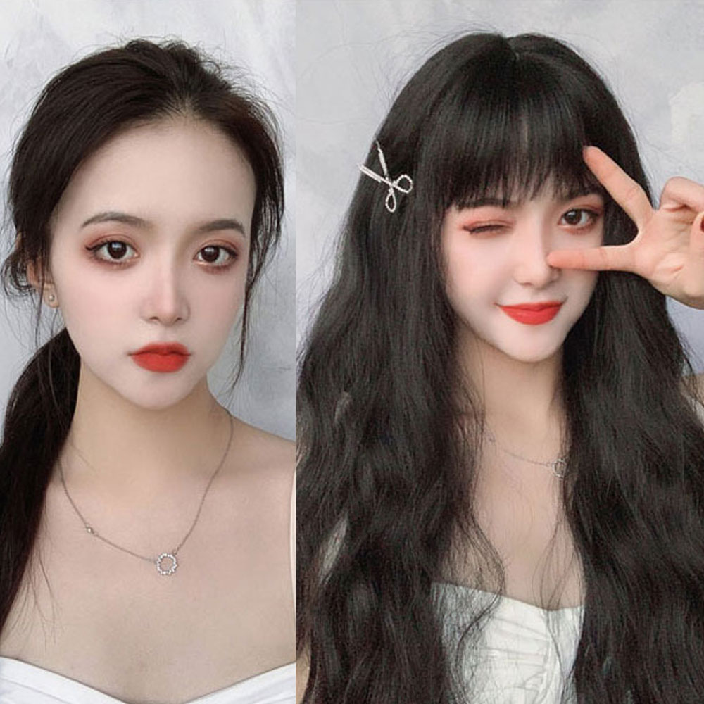 2024 히피펌 통가발 긴머리 자연스러운 롱 웨이브 물결 - 상세 이미지 2