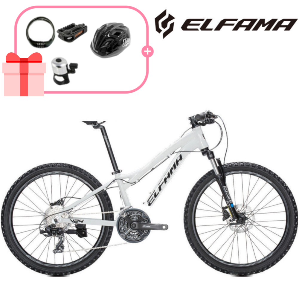 2024 엘파마 벤토르 V24D 61cm 24인치 초등학생 주니어 MTB 어린이 자전거 아이보리 블랙 80%조립 부산 엘파마 매장