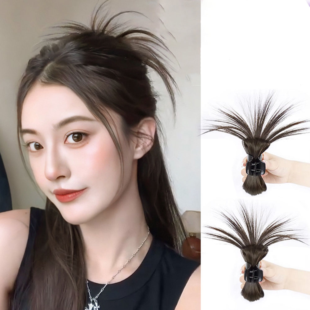 가시 헤어번 깃털번 부분 가발 올림머리 집게핀 집게 붙임머리 - 상세 이미지 4