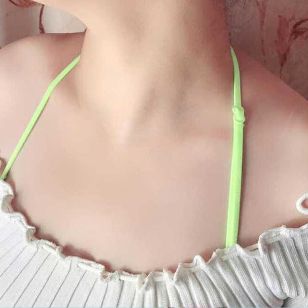오프숄더 홀터넥 브라끈 패션 누드끈 브래지어끈 얇은 어깨끈 브라자끈 - 상세 이미지 2