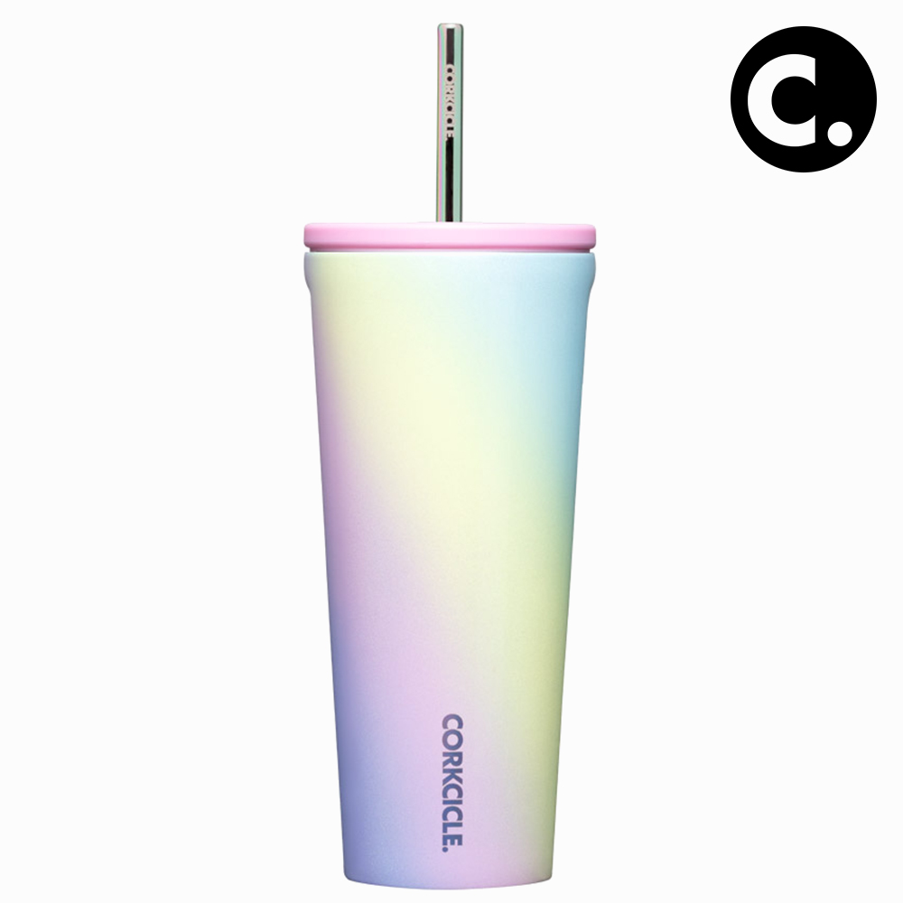 콕시클 콜드컵 텀블러 대용량 빨대 스텐 진공 보온 보냉 벤티 710ml, 레인보우 유니콘