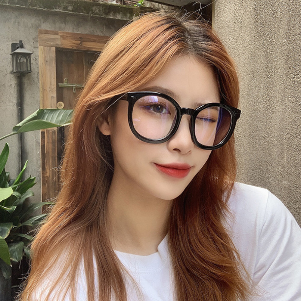 동글이 블루라이트 차단 안경 뿔테 편광 렌즈 자외선 전자파 시력보호 남자 여자 - 상품 이미지