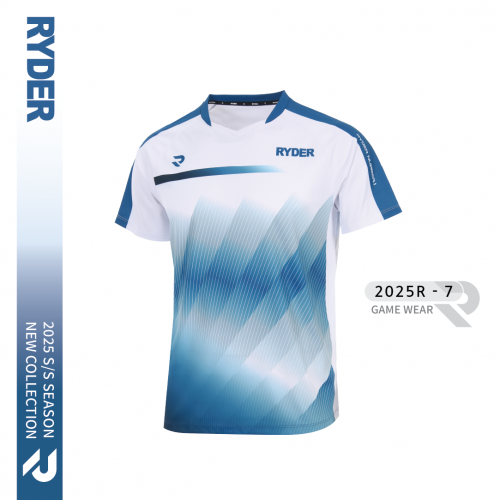 라이더 RYDER 2025R-7 경기복 남성/여성 게임웨어 반팔티 배드민턴 탁구 스쿼시 스포츠의류 - 상품 이미지
