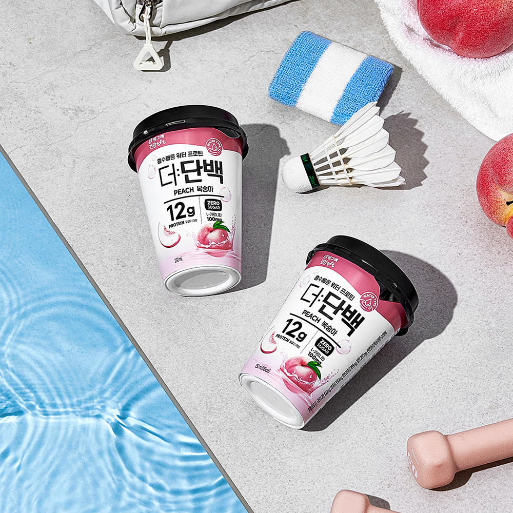 [소비기한 11월 24일] 빙그레 더단백 워터 프로틴 복숭아 250ml 10개 단백질 음료 - 상세 이미지 4