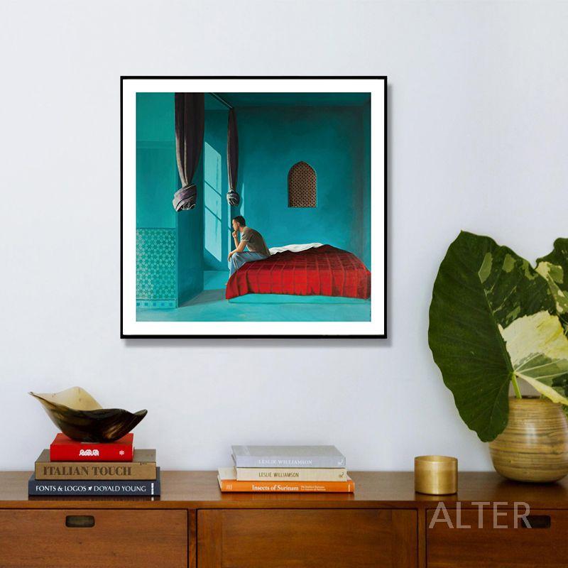 화장실 액자 방수 블랙 인테리어 바다 꾸미기 방습 A 30x30cm 블랙 - 상세 이미지 5