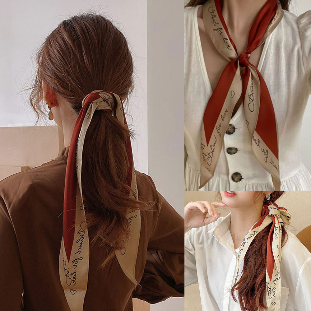 슬림 미니 미차 스카프 넥보우 방도 쁘띠 가방손잡이