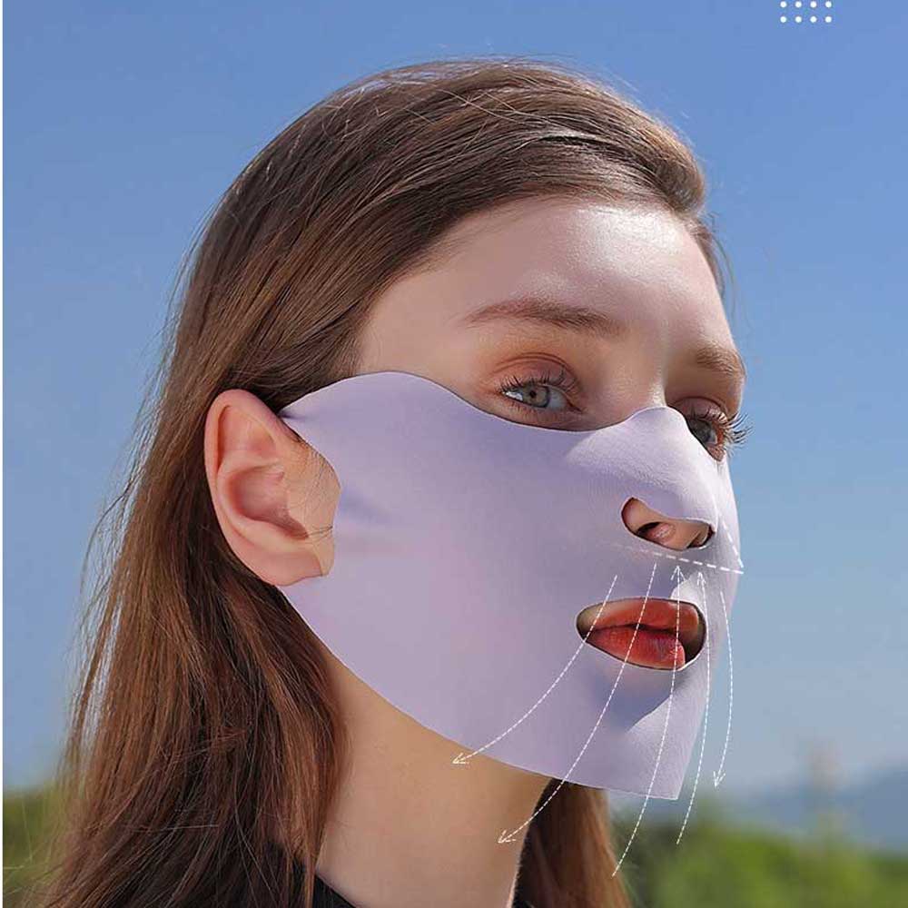 골프 안면 자외선 차단 마스크 빨아쓰는 안면 햇빛가리개 페이스커버 쿨마스크 귀걸이 - 상세 이미지 2