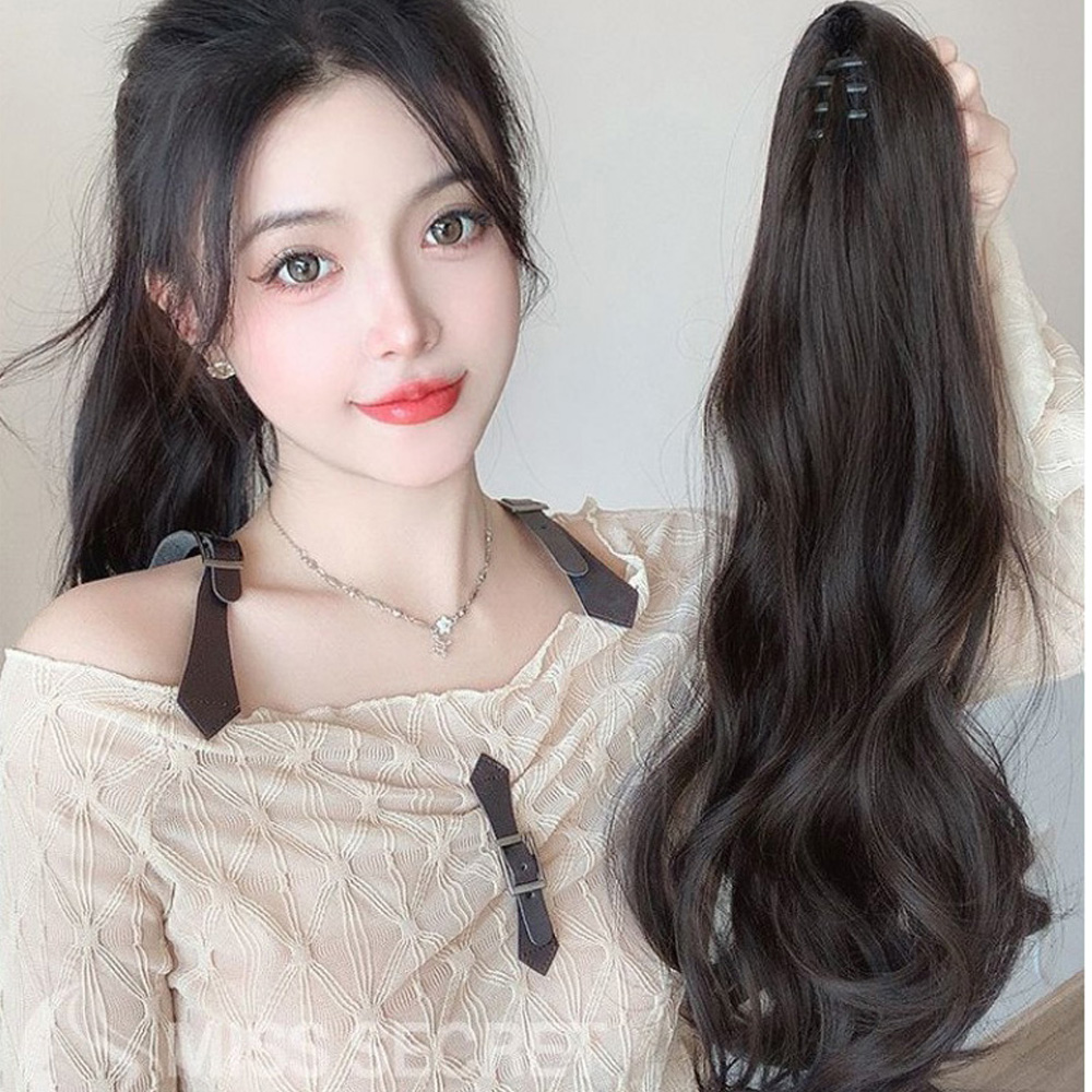 롱 웨이브 포니테일 집게가발 가발 집게 달비 - 상세 이미지 2