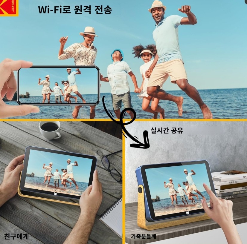 코닥 KODAK 디지털 액자 포토 프레임 Wifi 16GB 터치 패널 블루 - 상세 이미지 4