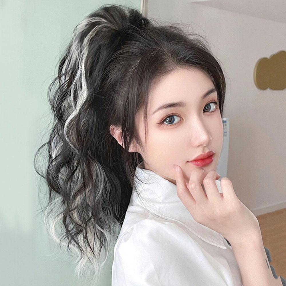 브릿지 포니테일 집게가발 웨이브 염색 가발 집게핀 달비 - 상세 이미지 2