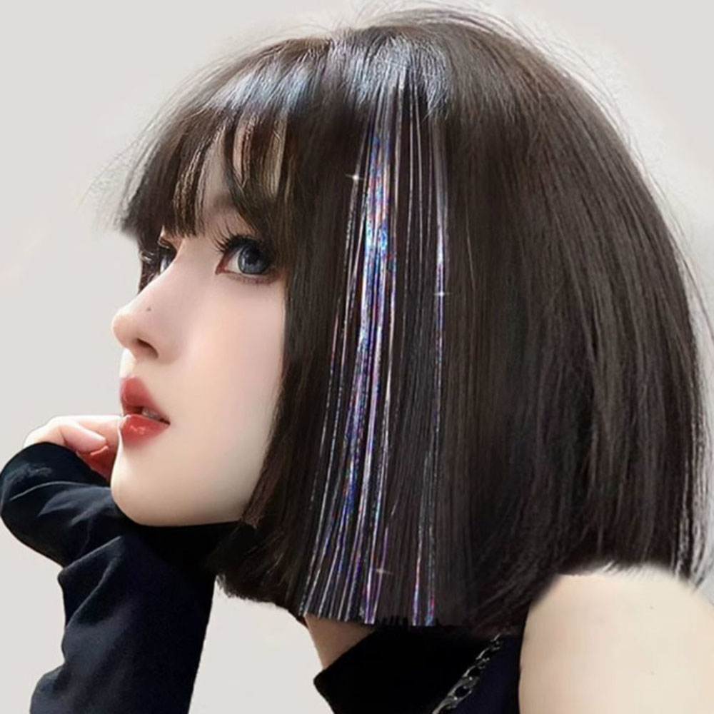 홀로그램 헤어 브릿지 붙임 머리 피스 부분 가발 - 상품 이미지