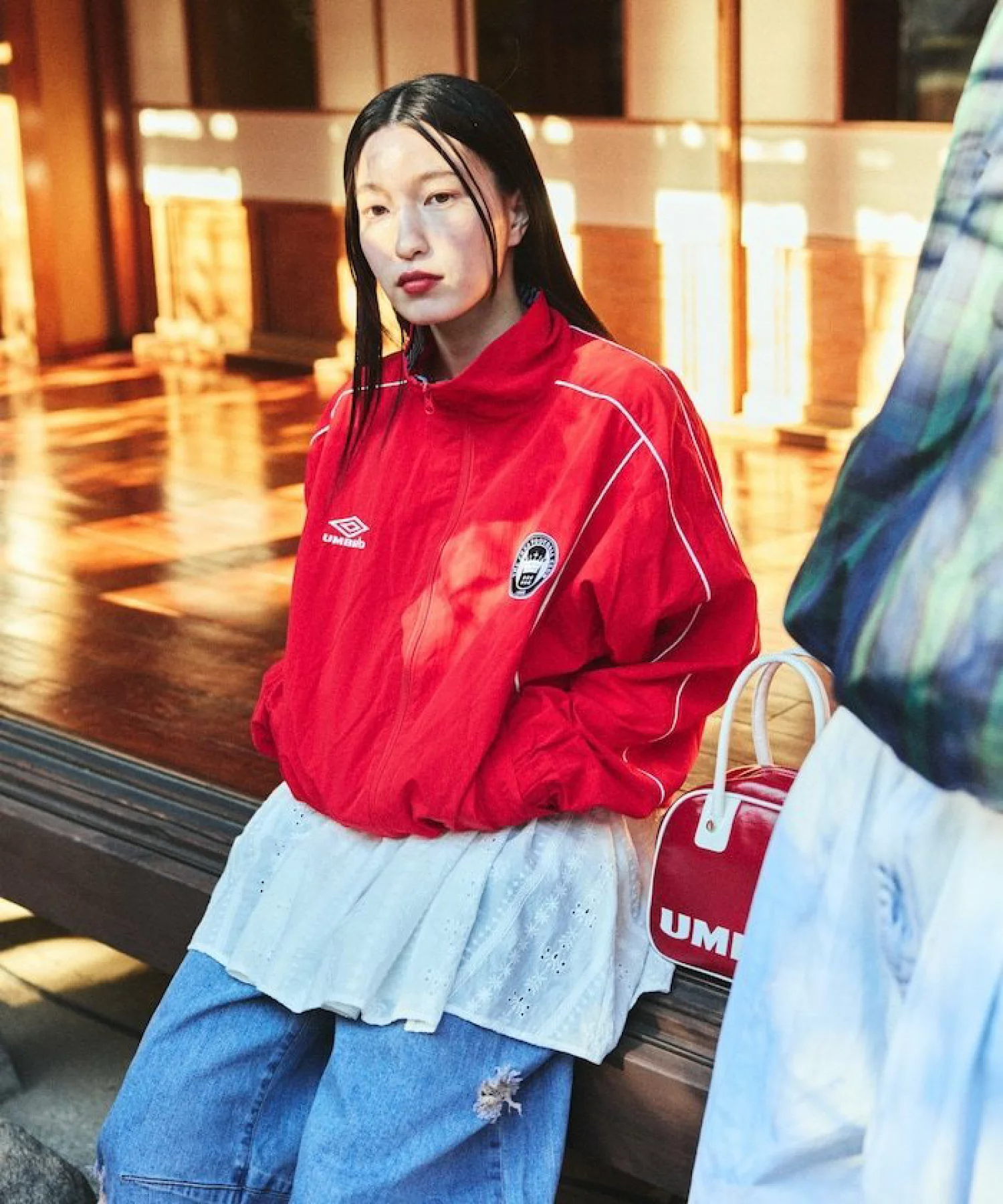 엄브로 UMBRO x 프릭스스토어 별주 나일론 재킷 브라운 레드 네이비 3컬러 25SS - 상세 이미지 4