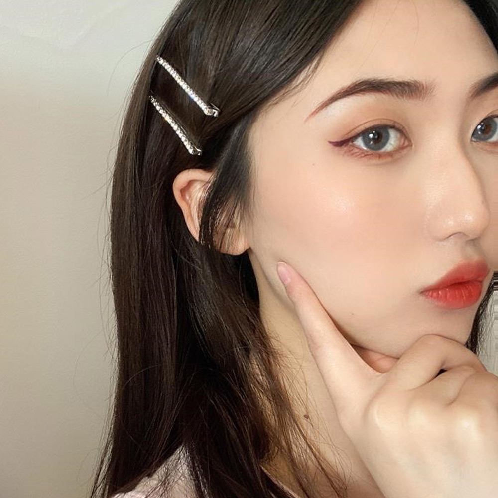 큐빅 실핀 헤어실핀 앞머리 얇은 옆머리 삔세트 프랑스삔 앞머리핀 반머리 바비 - 상세 이미지 5