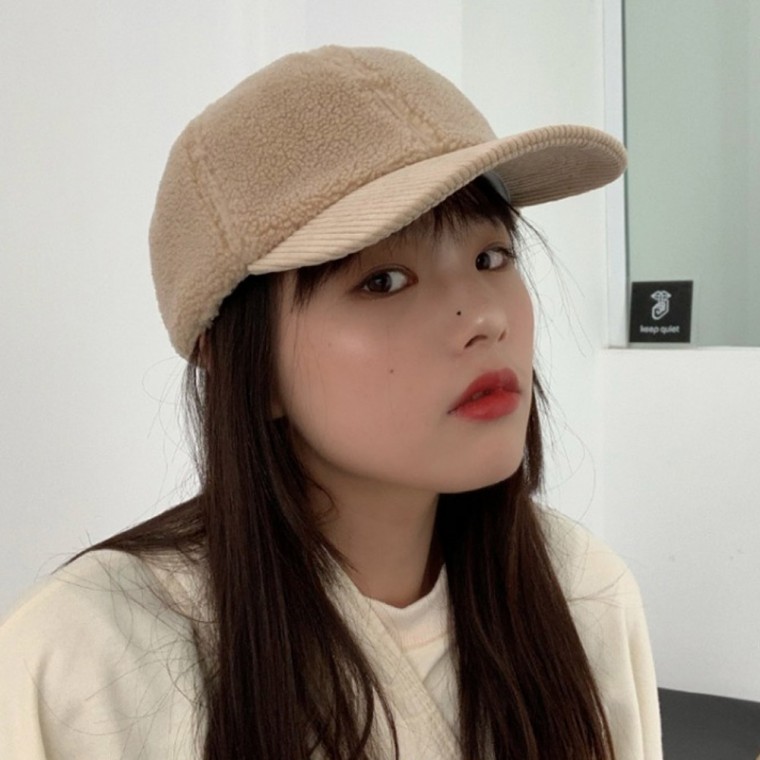 뽀글이 골덴 야구모자 코듀로이 볼캡 모자 소두 겨울 캡모자 남자 여자 대두 - 상품 이미지