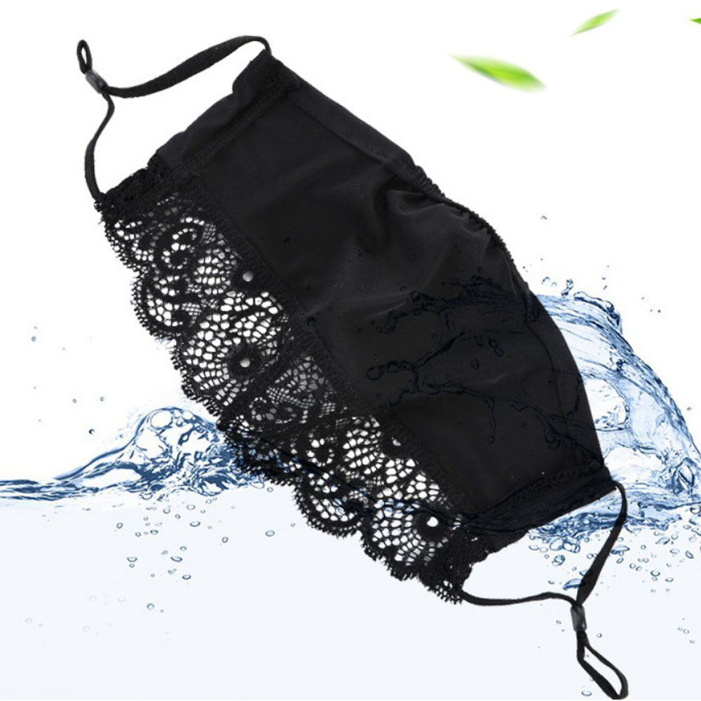 시스루 레이스 마스크 결혼식 웨딩 얼굴 가리개 등산 안면 자외선차단 신부 자수 - 상세 이미지 2