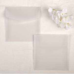 [자체 제작] 140x140mm 고품질 정사각 트레싱지 봉투 청첩장 반투... 실사용 후기 | 효과 있을까? - 상품 이미지 1