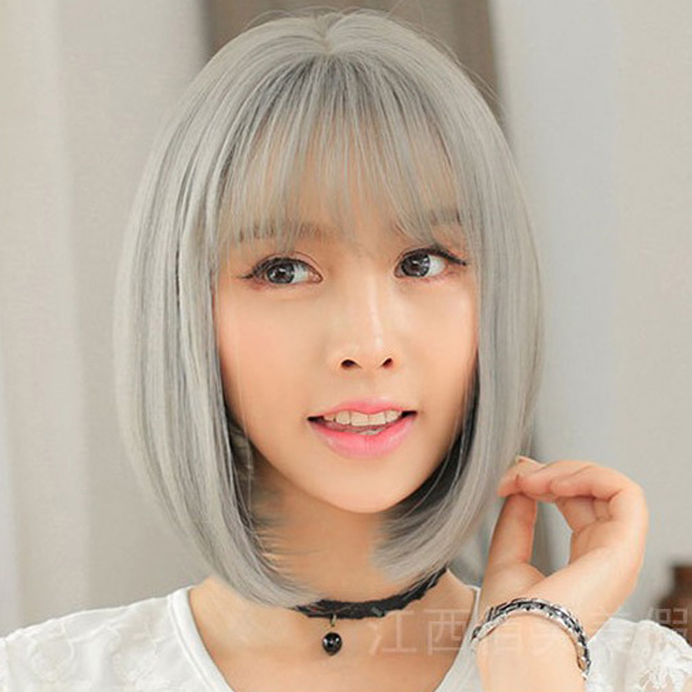 앞머리 단발 통가발 보브컷 여자단발 스타일 단발머리 똑단발 커트 이미지 6