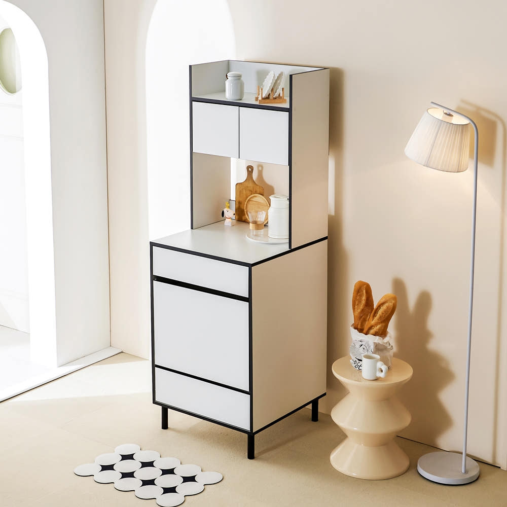 에그미 광파오븐렌지대 광파오븐장 선반 수납장 오븐장 다이 600x600x1730mm, 6단, 화이트