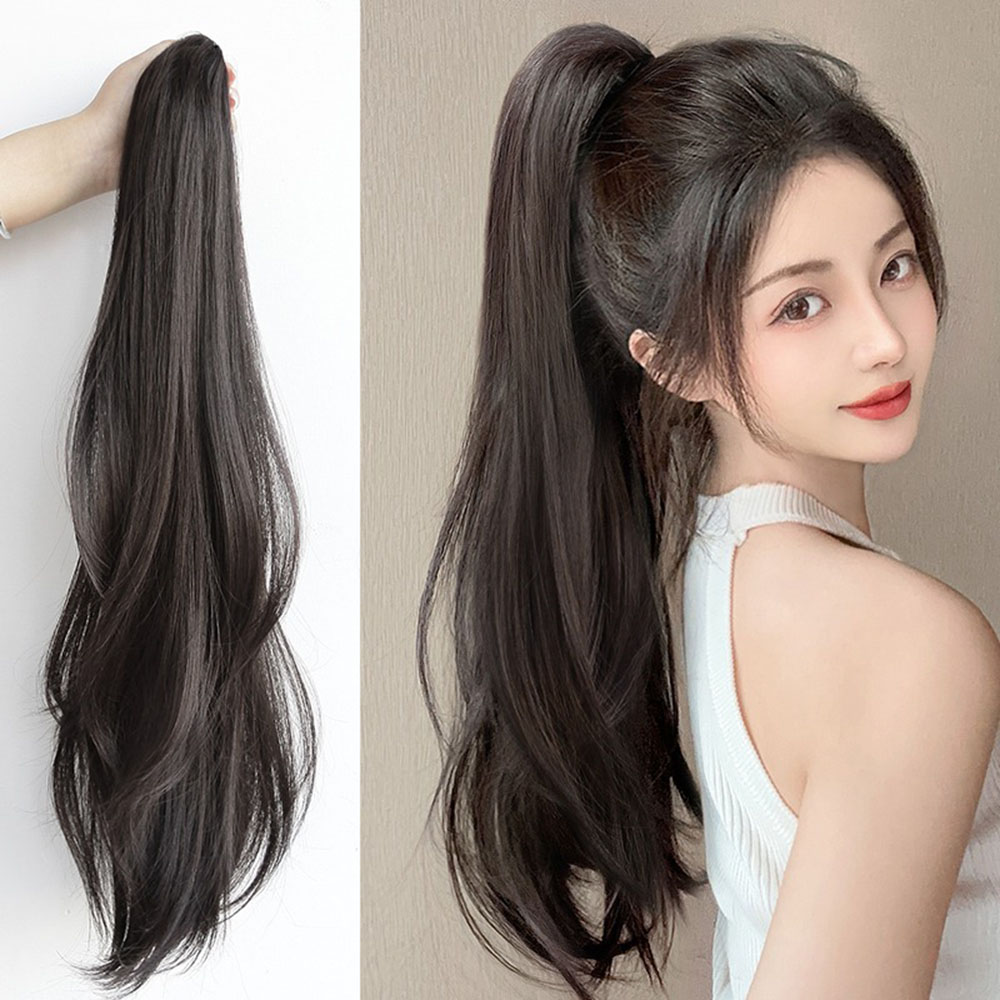 롱 웨이브 포니테일 집게가발 가발 집게 달비 - 메인 이미지