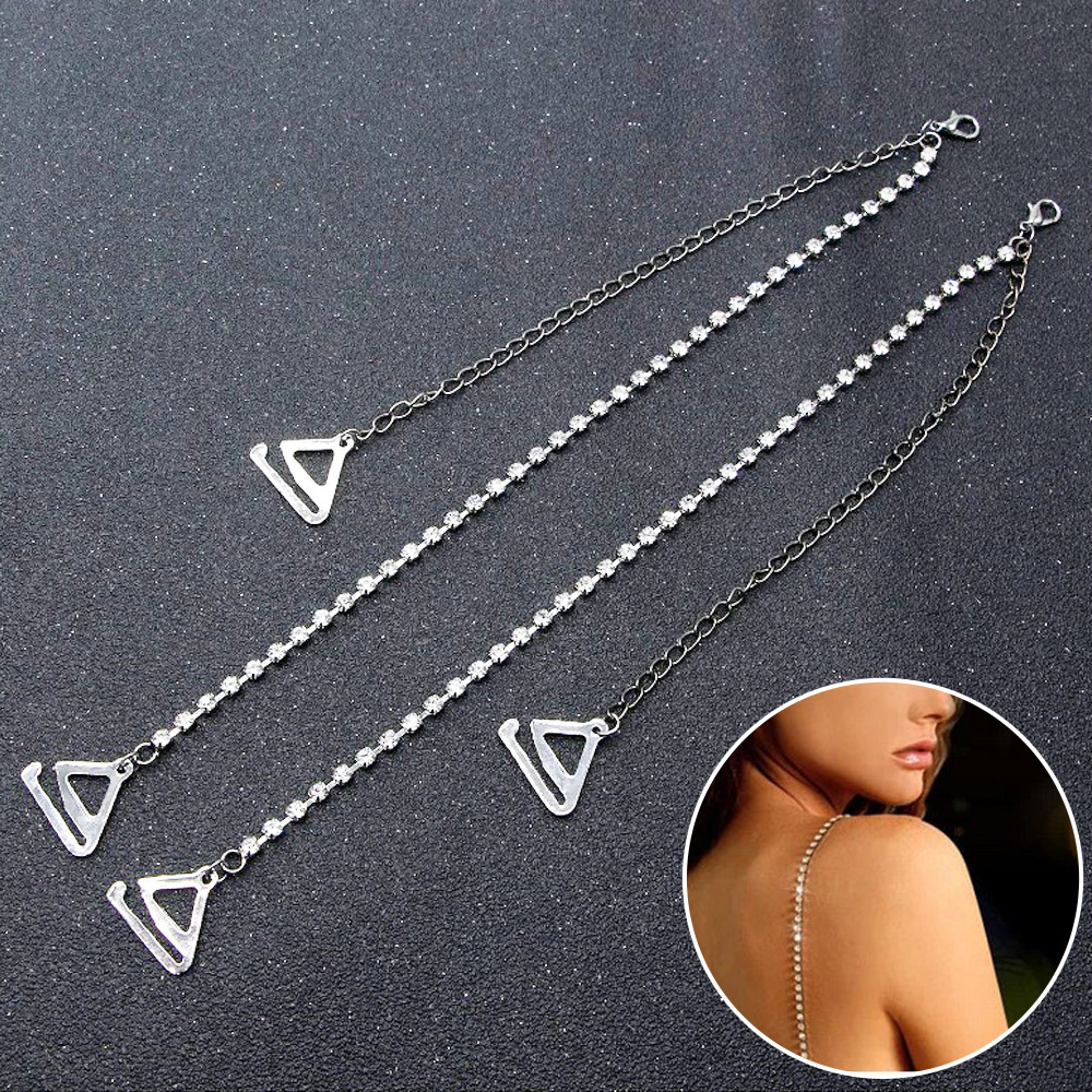 패션 큐빅 브라끈 보석 섹시 브라 누드끈 투명 악세사리 오프 숄더