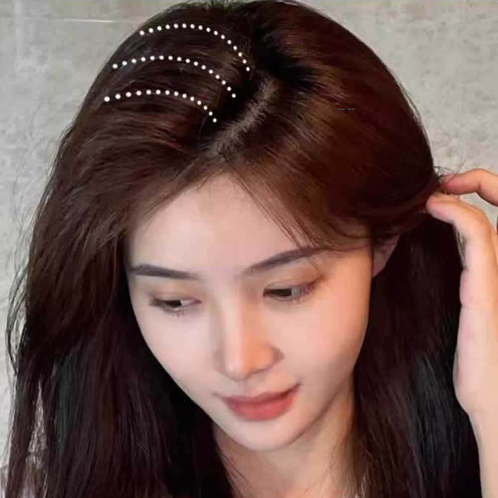 볼륨 윗머리 가발 빗핀 앞머리 헤어뽕 머리뽕 정수리볼륨 인모 뽕삔 - 상세 이미지 3