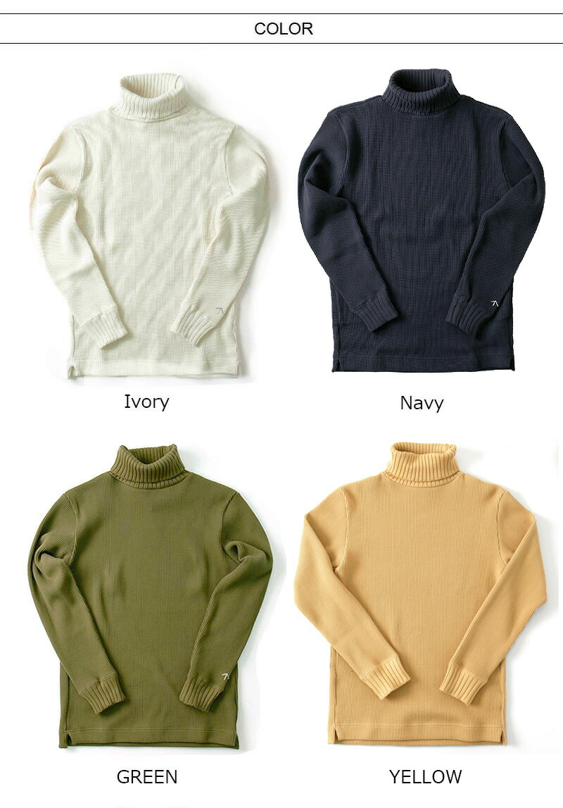 나이젤카본 Nigel Cabourn 터틀넥 와플 티셔츠 80490020025 - 상세 이미지 2