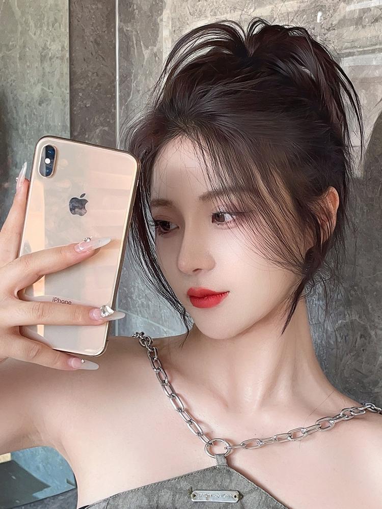 까치머리 가시번 가발 집게핀 부분 포니테일 올림머리 - 상세 이미지 2