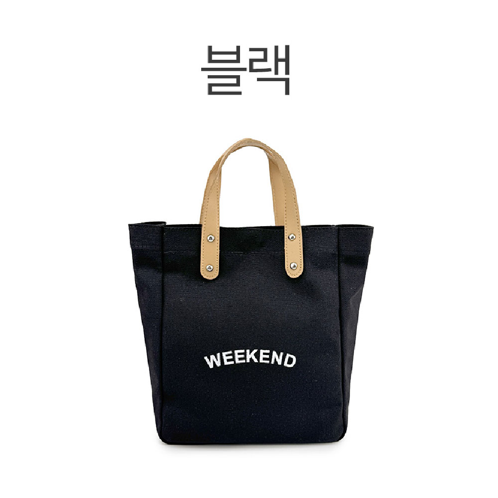 대학생 여대생 에코 캔버스 미디엄 토트 크로스백 가벼운 중형 미들 토트백 가방 - 상세 이미지 2