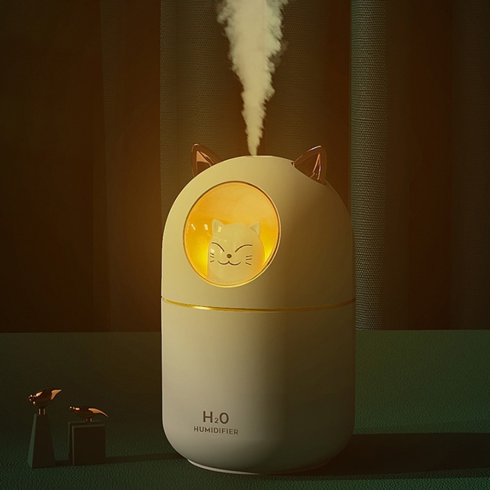 귀여운 냥냥이 가습기 무드등 고양이 사무실용 미니가습기 필터5개포함
