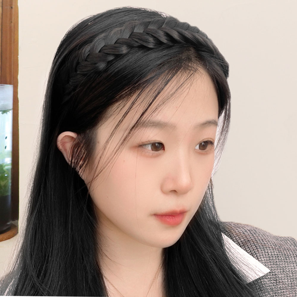 꽈배기 머리띠 벼머리 헤어밴드 땋은머리 가발 가채 - 상세 이미지 4