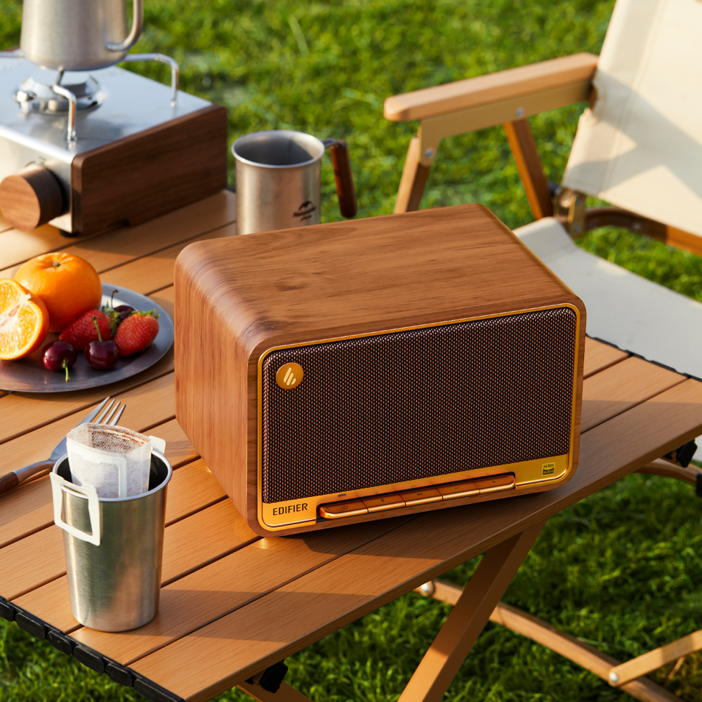 [EDIFIER] D32 레트로 무선 탁상 블루투스 스피커 60W 브라운 제품 이미지