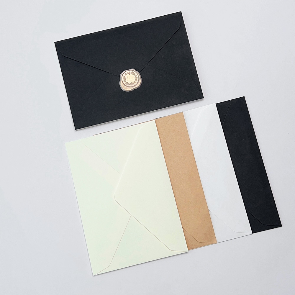 엽서 청첩장 봉투 160X114mm 사진 편지 무지 셀프 초대장 - 상세 이미지 2