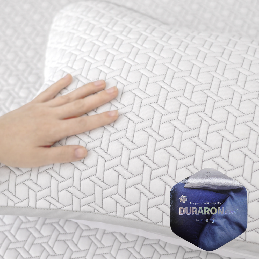 이지텍스 휴비스 듀라론 국내생산 여름 냉감 밴딩 쿨베개커버 베개덮개 S 40x60