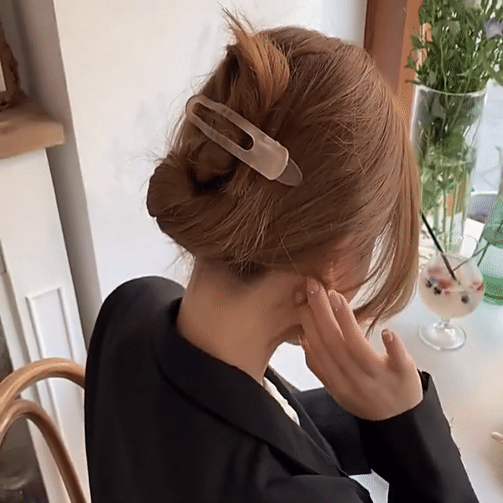 올림머리 일자 집게핀 악어핀 대형 헤어 똥머리집게핀 한복뒤꽂이 - 상세 이미지 2