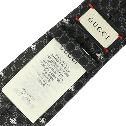 구찌 GUCCI 넥타이 꿀벌 모노그램 GG로고 넥타이 545078 4E002 - 상세 이미지 4