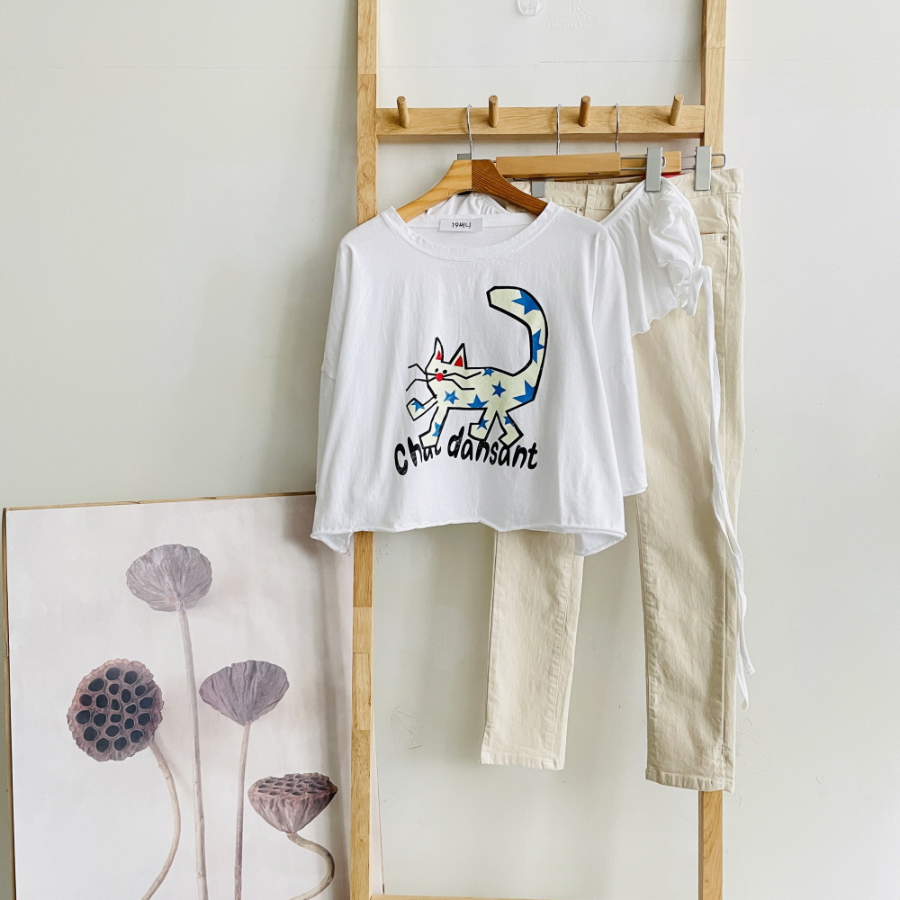 키작녀바지 9부 흰바지 여성 스판 밑단트임 슬림 일자 팬츠 - 상세 이미지 5