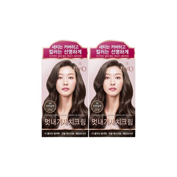 AP 려 우아채 새치크림 염색약 5N 자연갈색x2개 : e경마트