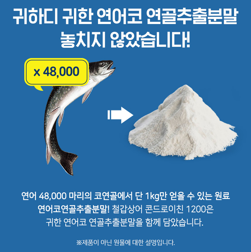 콘드로이친 1200 철갑상어 콘드로이틴 연골 콜라겐 뮤코다당 단백 연어코연골 추출분말 정 - 상세 이미지 4