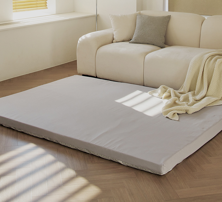 탑토퍼 매트리스 단단한 딱딱한 바닥 허리에좋은 침대 원룸 디스크 하드 싱글 베이지