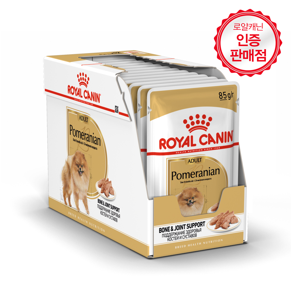 로얄캐닌 견종별 습식 포메라니안, 85g, 12개
