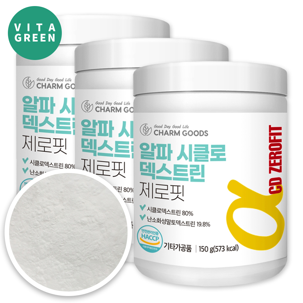 알파 시클로덱스트린 순도 98% 고순도 제로핏 난소화성말토덱스트린 분말 가루 효능 450g - 메인 이미지