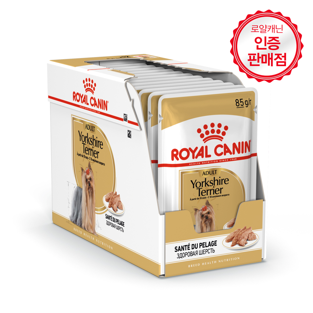 로얄캐닌 견종별 습식 요크셔테리어, 85g, 12개