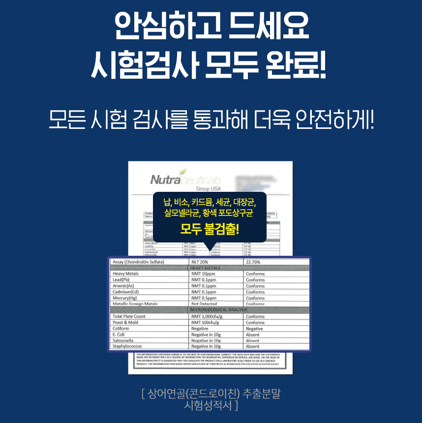 콘드로이친 1200 철갑상어 콘드로이틴 연골 콜라겐 뮤코다당 단백 연어코연골 추출분말 정 이미지 7