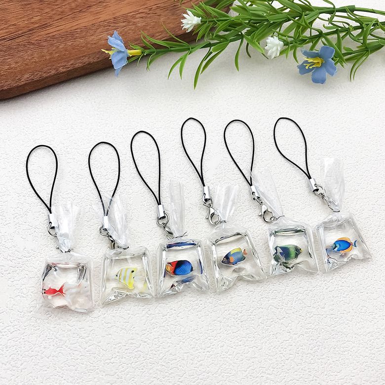 금붕어키링 물고기키링 행운 복 열쇠 키링 아이템 DIY 행운선물 응원선물 쓸데없는선물 9종 - 상세 이미지 3