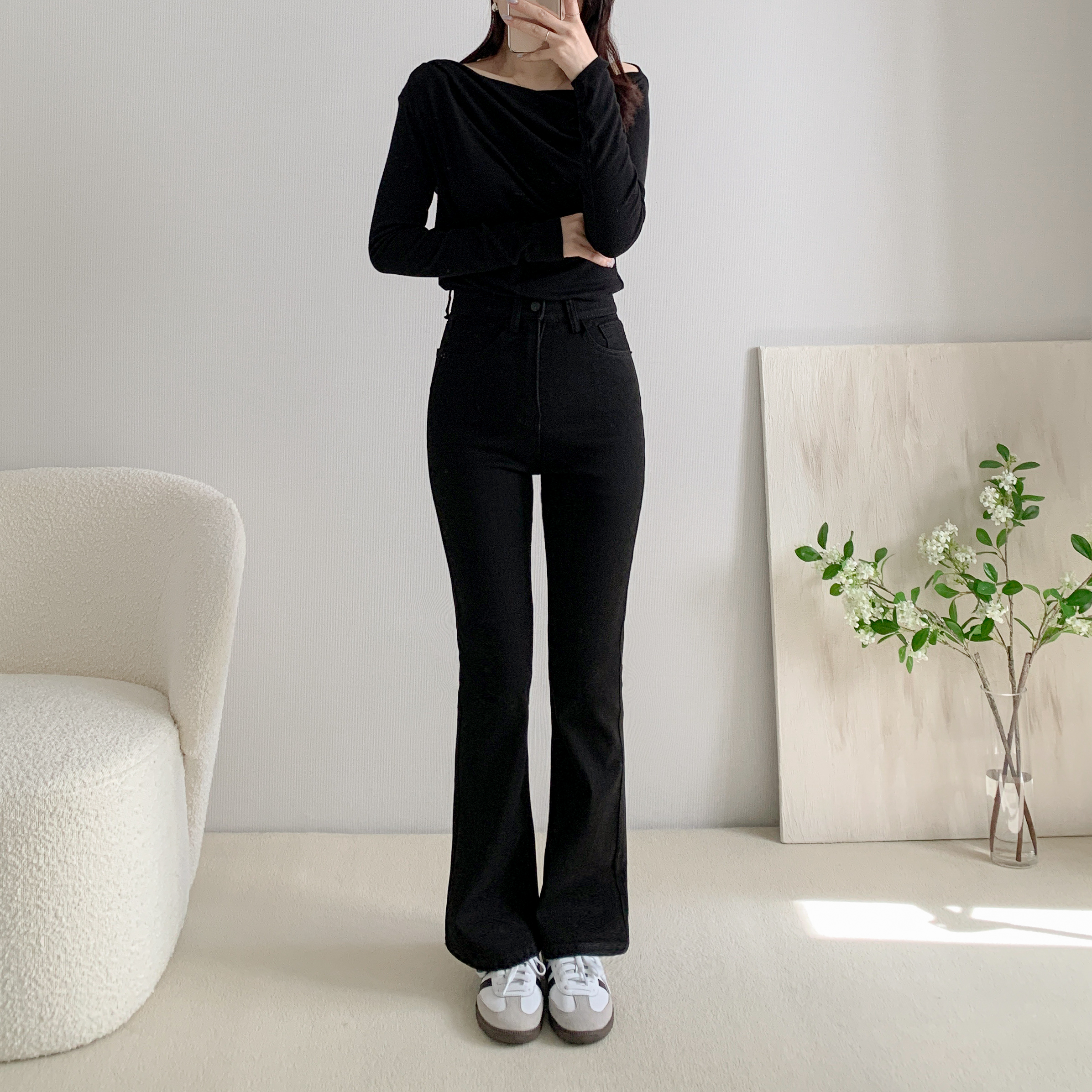 세미부츠컷 부츠컷청바지 키작녀청바지 - 상세 이미지 3