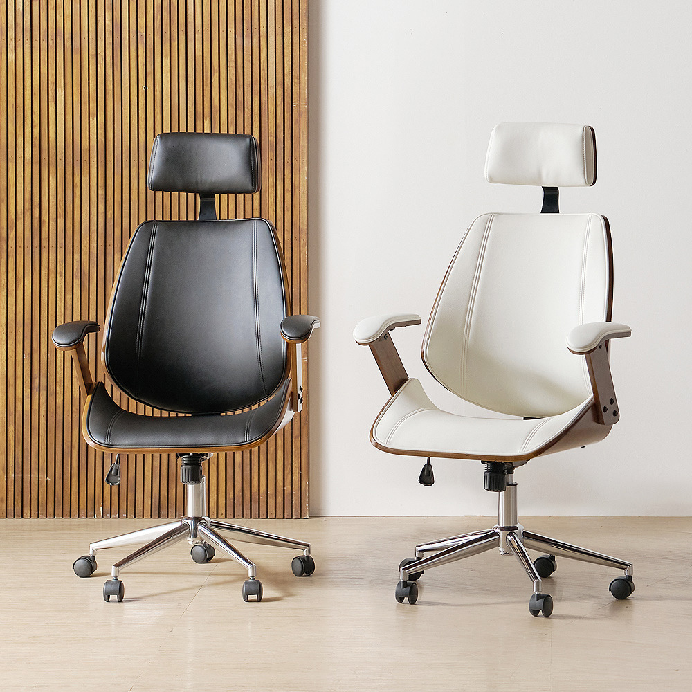 킹 사무용의자 가죽의자 바퀴형 - 상세 이미지 3