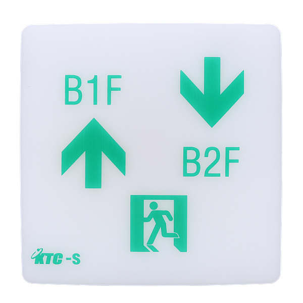 LED 벽부형 계단 통로 유도등 베젤리스 소형 단면 좌상 B1F 우하 B2F 고효율 케이텔 - 상품 이미지